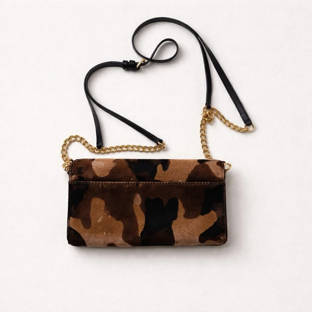 Michael Kors Brown Camouflage Crossbody Bag